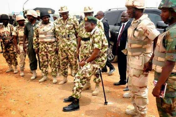 Commander in Chief Goodluck Jonathan Sits Down to Address Nigerian Troops