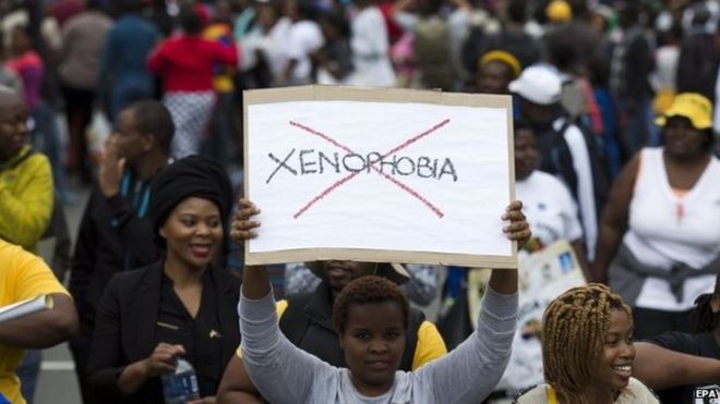 Some South Africans  Protesting Against Xenophobia